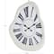23" x 31" White Wooden Wavy Decorative Wall Clock